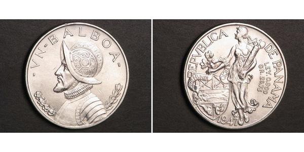 1 Balboa Panama Silber Vasco Núñez de Balboa (1475 – 1519)