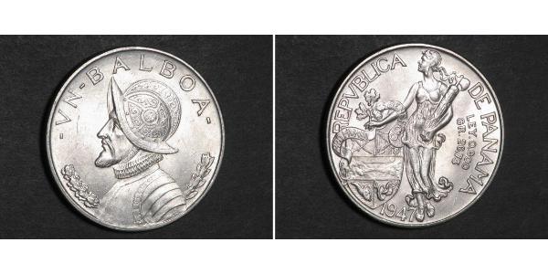 1 Balboa Panama Silber Vasco Núñez de Balboa (1475 – 1519)
