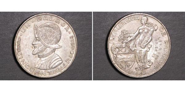 1 Balboa Republic of Panama Silver Vasco Núñez de Balboa (1475 – 1519)