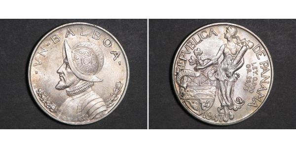 1 Balboa Republic of Panama Silver Vasco Núñez de Balboa (1475 – 1519)