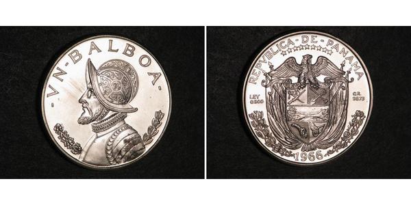 1 Balboa Republic of Panama Silver Vasco Núñez de Balboa (1475 – 1519)