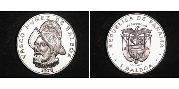 1 Balboa Republic of Panama Silver Vasco Núñez de Balboa (1475 – 1519)