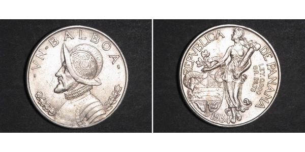 1 Balboa Republic of Panama Silver Vasco Núñez de Balboa (1475 – 1519)