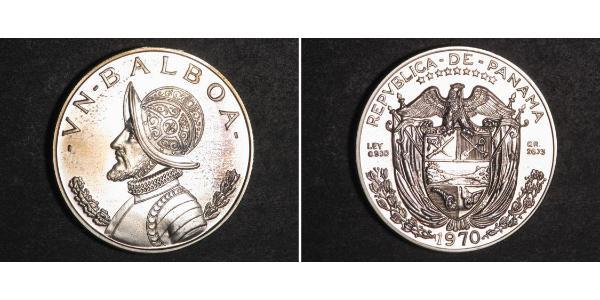1 Balboa Republic of Panama Silver Vasco Núñez de Balboa (1475 – 1519)