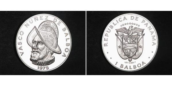 1 Balboa Republic of Panama Silver Vasco Núñez de Balboa (1475 – 1519)