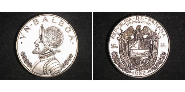 1 Balboa 巴拿马 銀 瓦斯科·努涅斯·德·巴尔沃亚