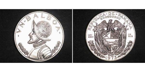 1 Balboa 巴拿马 銀 瓦斯科·努涅斯·德·巴尔沃亚