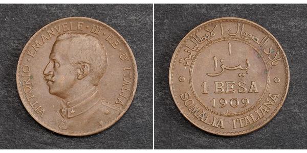 1 Besa Somalia / Kingdom of Italy (1861-1946) Bronze 