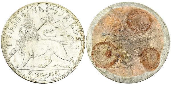 1 Birr Éthiopie Argent Menelik II of Ethiopia ( 1844 -1913)