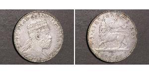 1 Birr Ethiopia 銀 Menelik II of Ethiopia ( 1844 -1913)