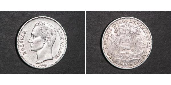 1 Bolivar Venezuela Argent 