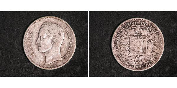 1 Bolivar Venezuela Silver 