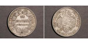 1 Boliviano Bolivien (1825 - ) Silber 