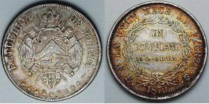 1 Boliviano Bolivien (1825 - ) Silber 