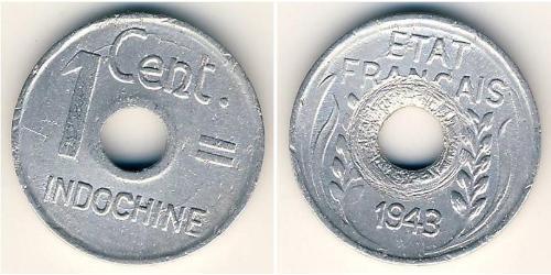 1 Cent Indochina francesa (1887-1954) Aluminio 