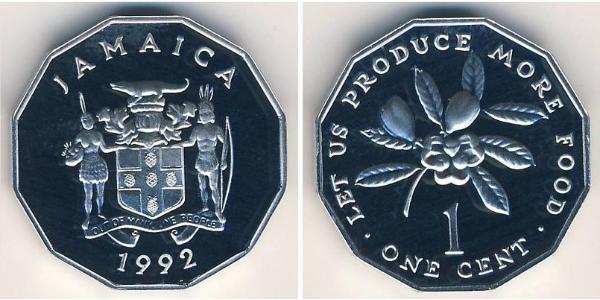 1 Cent Jamaica (1962 - ) Aluminio 