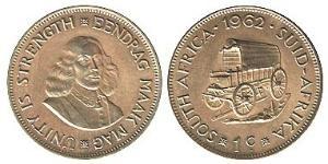 1 Cent South Africa Brass 