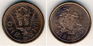 1 Cent Barbados Bronce 