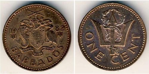 1 Cent Barbados Bronce 