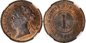 1 Cent British Honduras (1862-1981) Bronce Victoria (1819 - 1901)