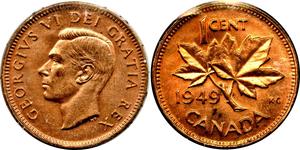 1 Cent Canadá Bronce Jorge VI (1895-1952)