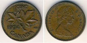 1 Cent Canadá Bronce Isabel II (1926-2022)