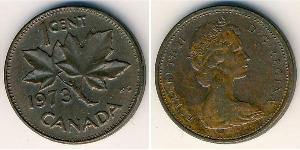 1 Cent Canadá Bronce Isabel II (1926-2022)