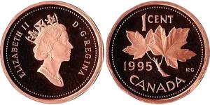 1 Cent Canadá Bronce Isabel II (1926-2022)