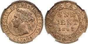 1 Cent Canadá Bronce Victoria (1819 - 1901)