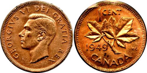 1 Cent Canadá Bronce Jorge VI (1895-1952)