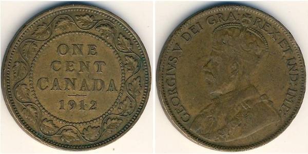 1 Cent Canadá Bronce Jorge V (1865-1936)