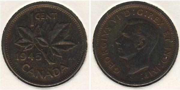 1 Cent Canadá Bronce Jorge VI (1895-1952)