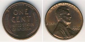 1 Cent Estados Unidos de América (1776 - ) Bronce Abraham Lincoln (1809-1865)