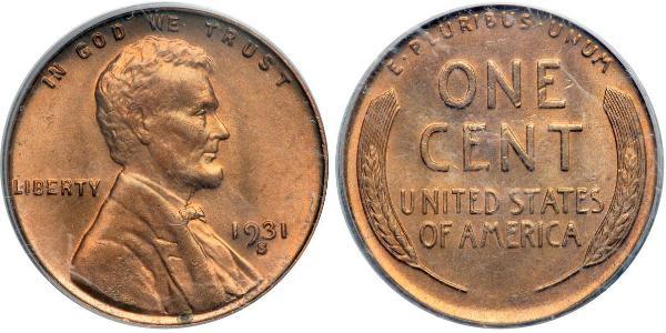 1 Cent Estados Unidos de América (1776 - ) Bronce Abraham Lincoln (1809-1865)