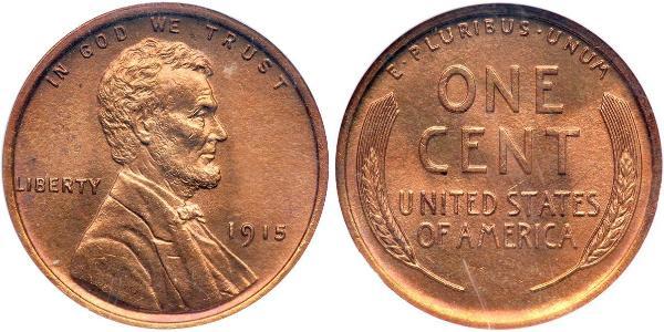 1 Cent Estados Unidos de América (1776 - ) Bronce Abraham Lincoln (1809-1865)