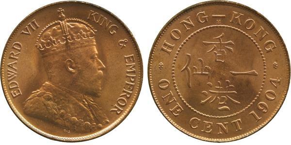 1 Cent Hong Kong Bronce Eduardo VII (1841-1910)