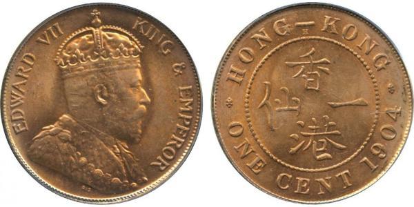 1 Cent Hong Kong Bronce Eduardo VII (1841-1910)