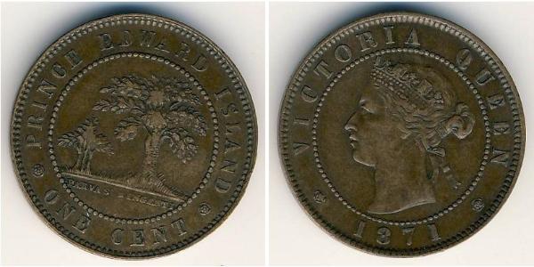 1 Cent Imperio británico (1497 - 1949) Bronce Victoria (1819 - 1901)
