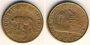 1 Cent Liberia Bronce 