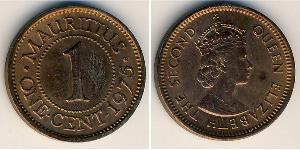 1 Cent Mauricio Bronce 