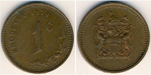 1 Cent Rodesia (1965 - 1979) Bronce 