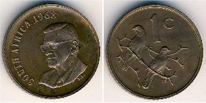 1 Cent Sudáfrica Bronce 