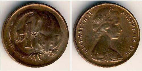 1 Cent Australia (1939 - ) Bronze Elizabeth II (1926-2022)