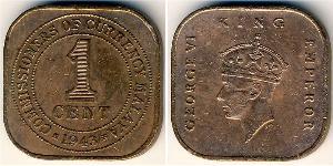 1 Cent Federated Malay States (1895 - 1946) Bronze Georg VI (1895-1952)