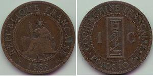 1 Cent French Indochina (1887-1954) Bronze 