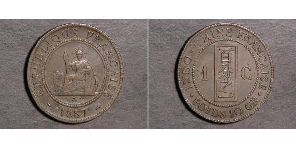 1 Cent French Indochina (1887-1954) Bronze 