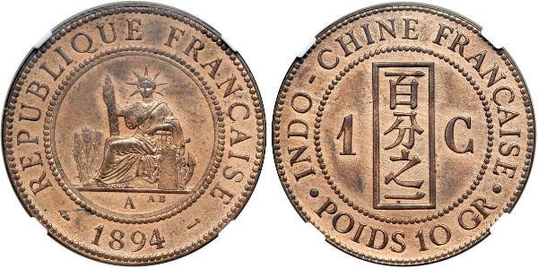 1 Cent French Indochina (1887-1954) Bronze 