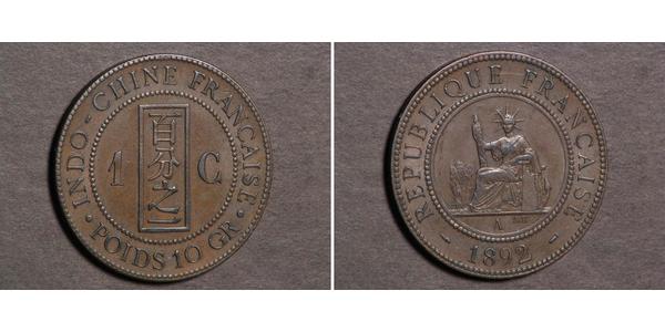 1 Cent French Indochina (1887-1954) Bronze 