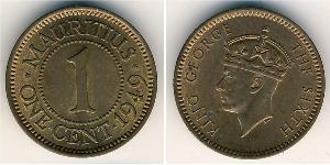1 Cent Mauritius Bronze 