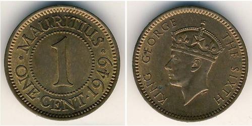 1 Cent Mauritius Bronze 
